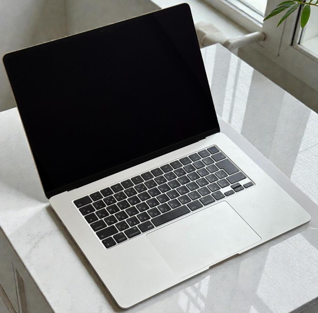 MacBookAir 15インチ M2 256GB メモリ16GB BT100％