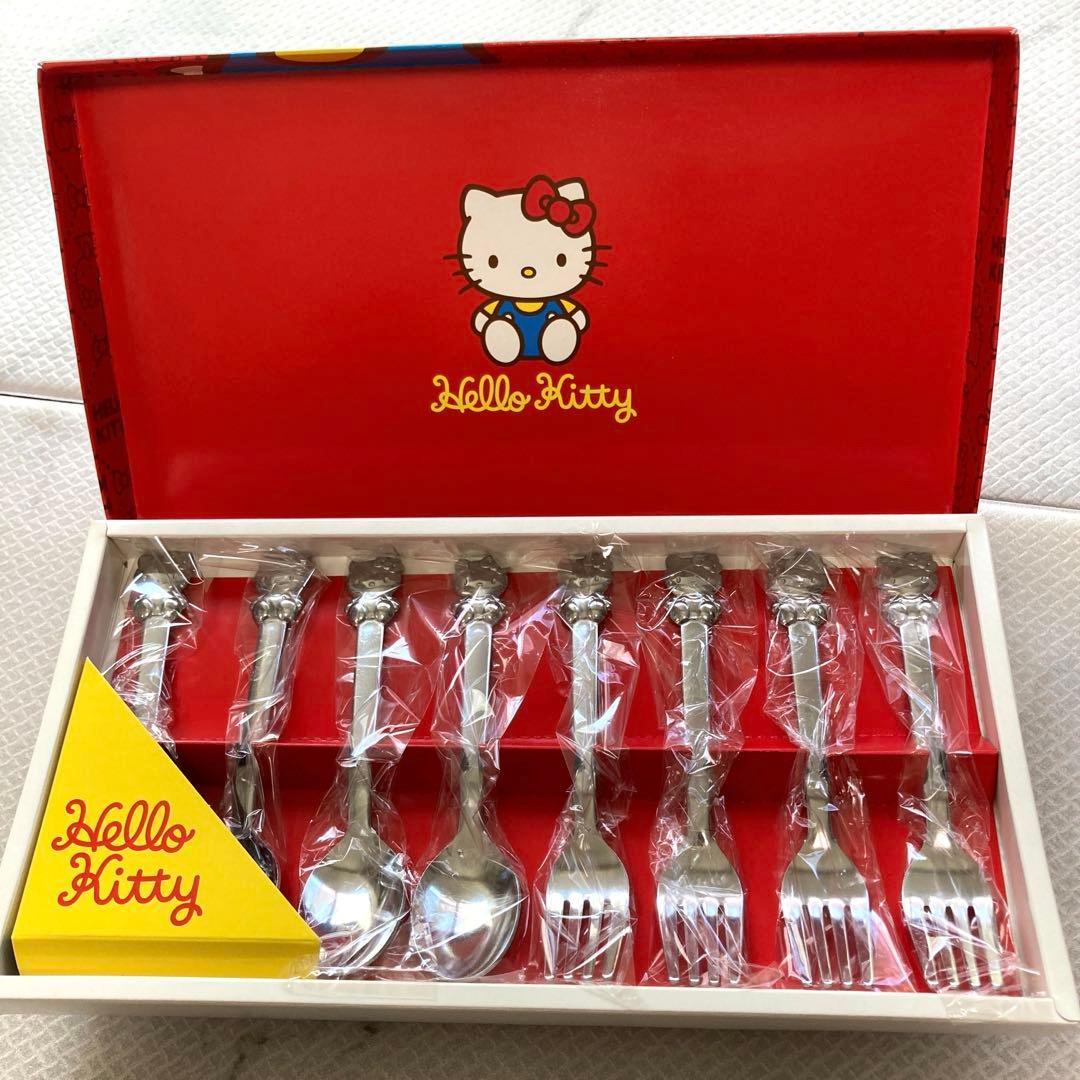 【新品】ハローキティ カトラリー 14点 非売品 2014／2016 レア 食器