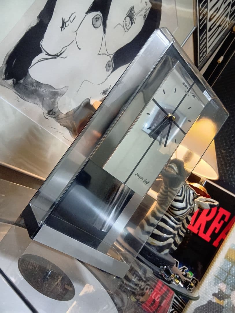 1980's　フランス　ジャックノエル　スペースエイジ　メタル　スイングクロック