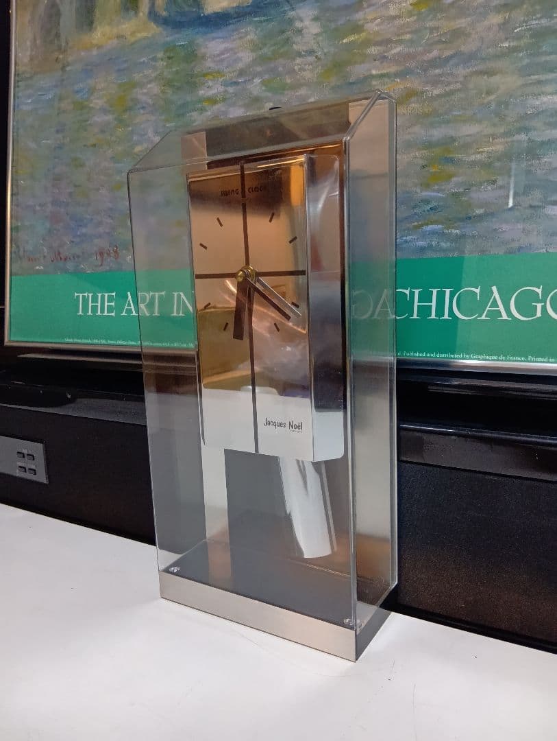 1980's　フランス　ジャックノエル　スペースエイジ　メタル　スイングクロック