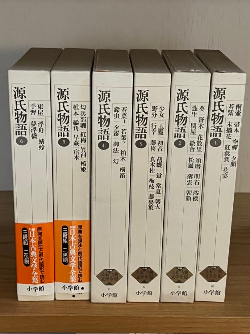 小学館　新編日本文学全集　源氏物語1〜6巻