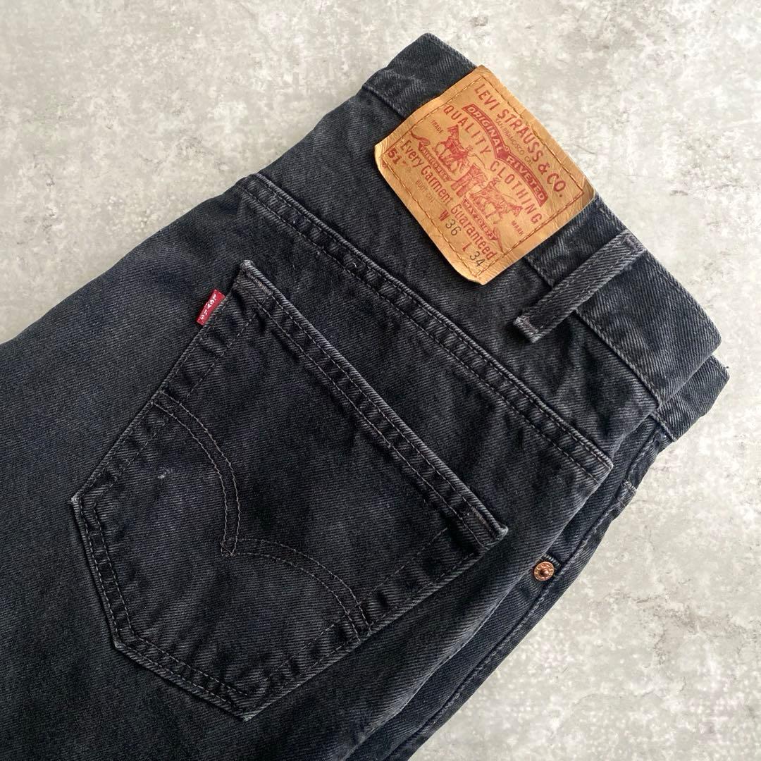 00s Levis 517 ブラック デニム パンツ USA製 W36 L34