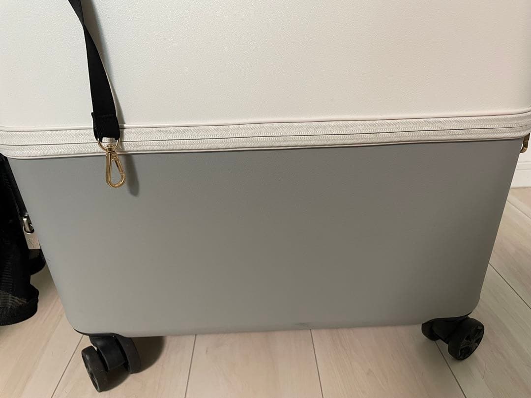 【petico】ペットキャリーケース ホワイトグレー