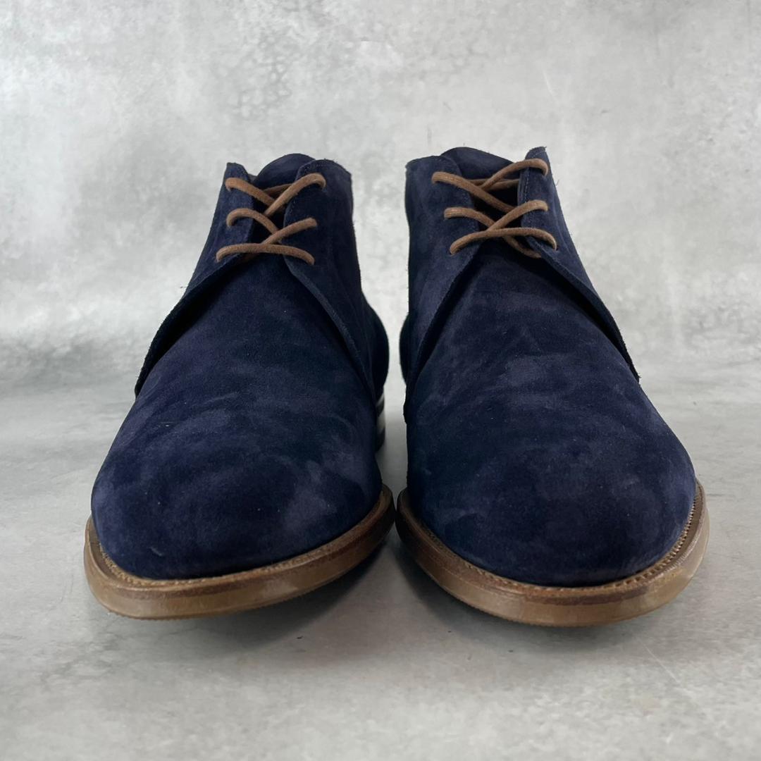 現行・美品　エドワードグリーン 　シャンクリン　スエード　チャッカブーツ　紺色