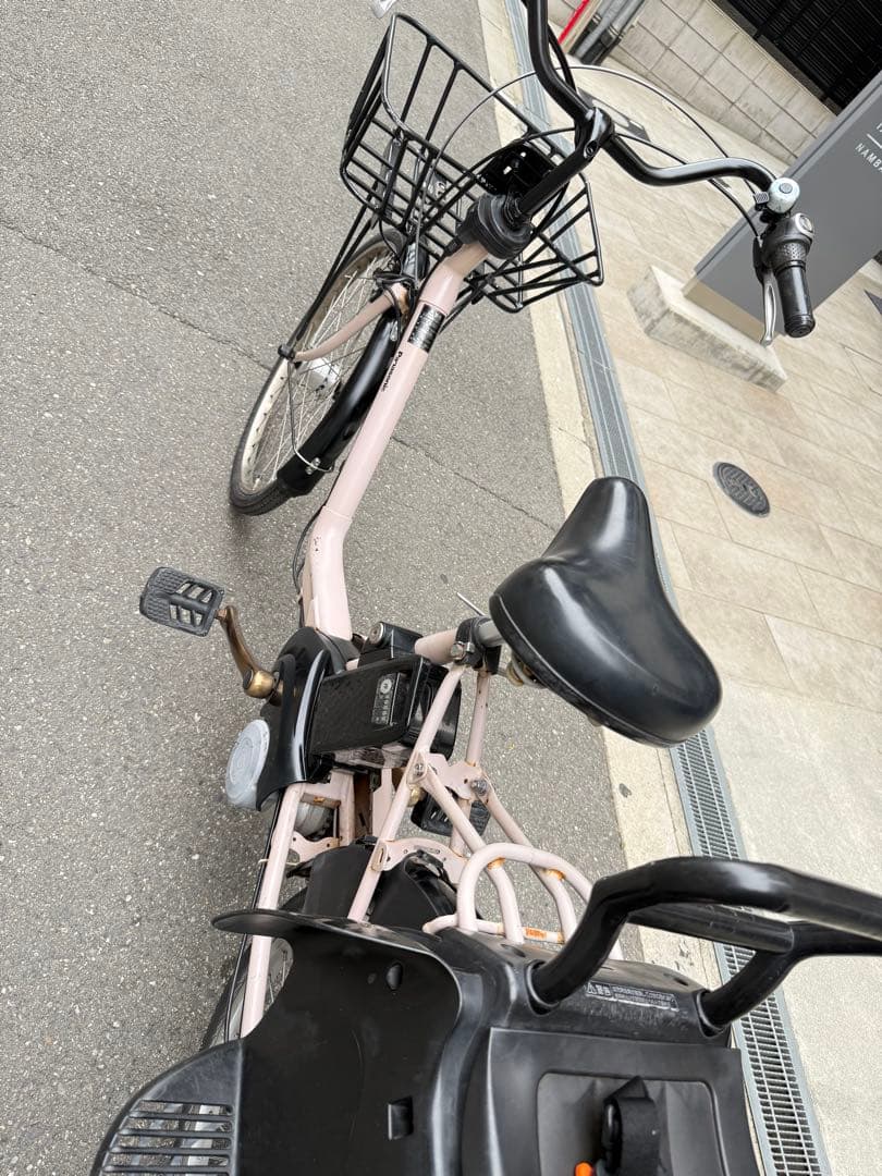 子供乗せ　パナソニック　電動アシスト自転車 チャイルドシート付き ピンク