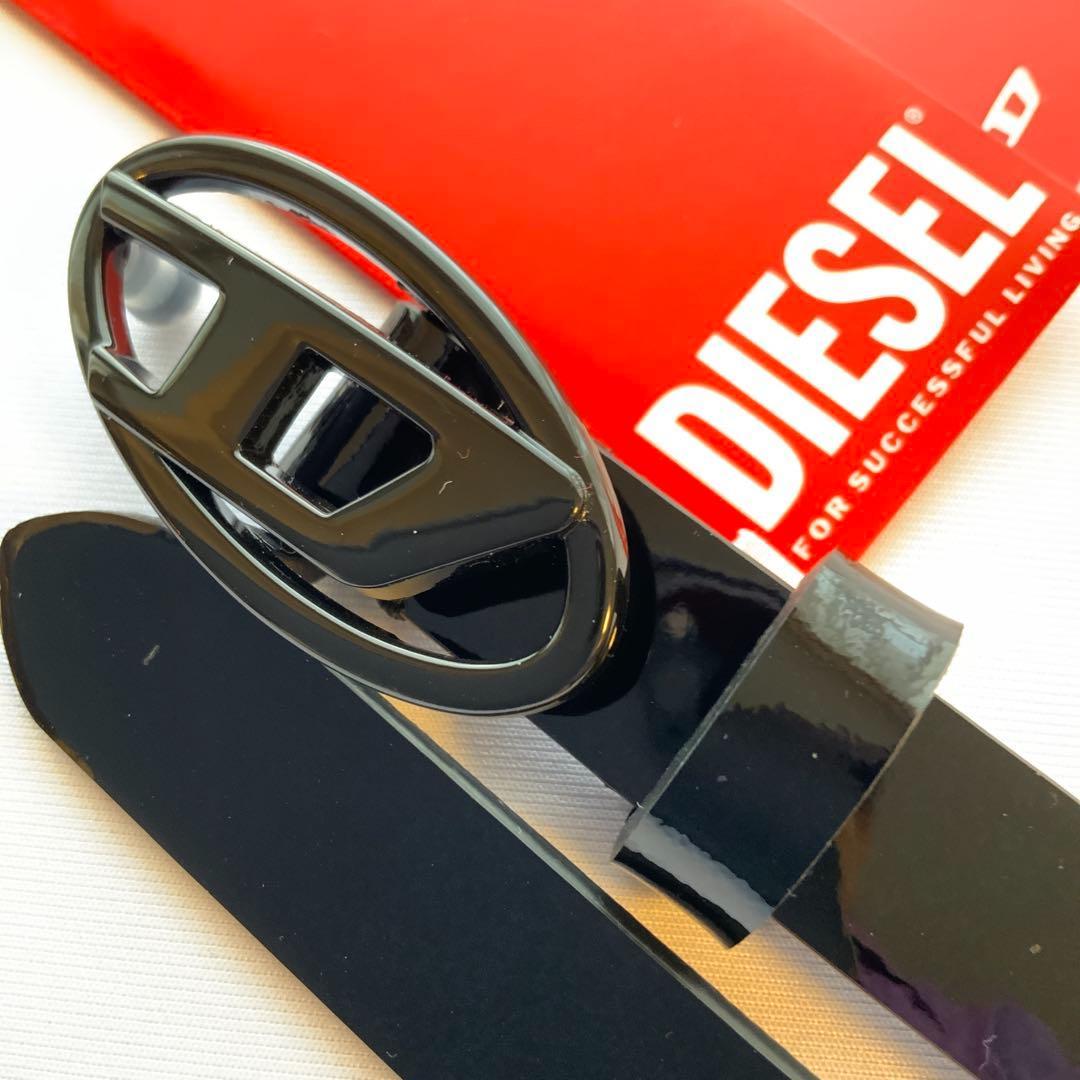 DIESEL　BELT　80　B-PLAY 15　X10323　ロゴ　光沢　新品