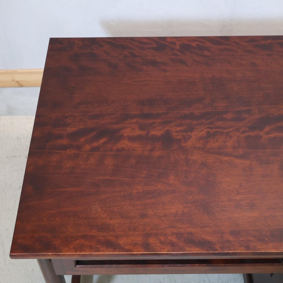 九州民芸家具 つくし工芸 書斎机 袖机 デスク ミズメザクラ無垢材 クラシック