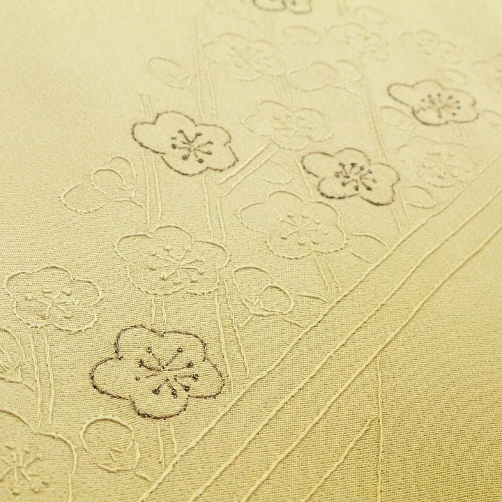 裄６６ｃｍ　エクリュの【三大刺繍】 ～相良・蘇州・スワトウ～　新品の訪問着です