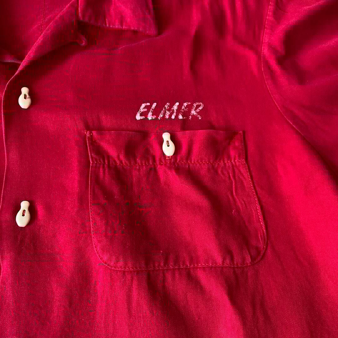 ELMER ボウリングシャツ 赤
