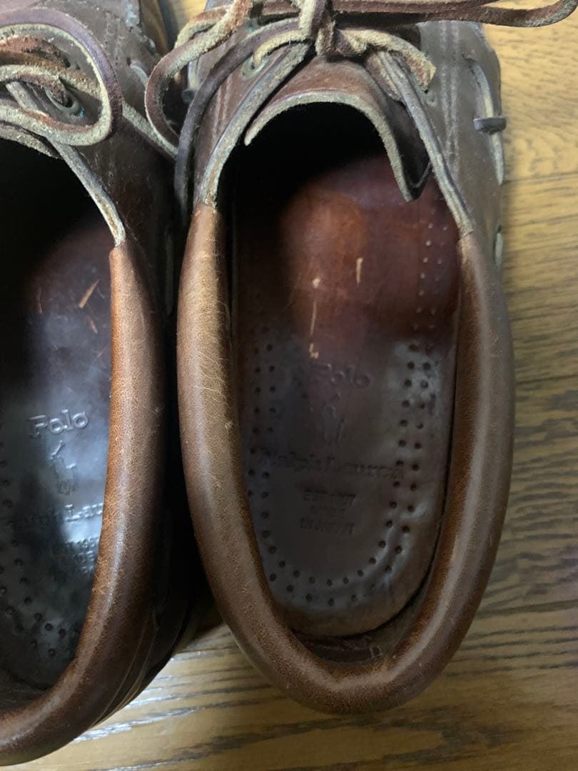 ラルフローレン　デッキシューズ　オールレザー　26cm