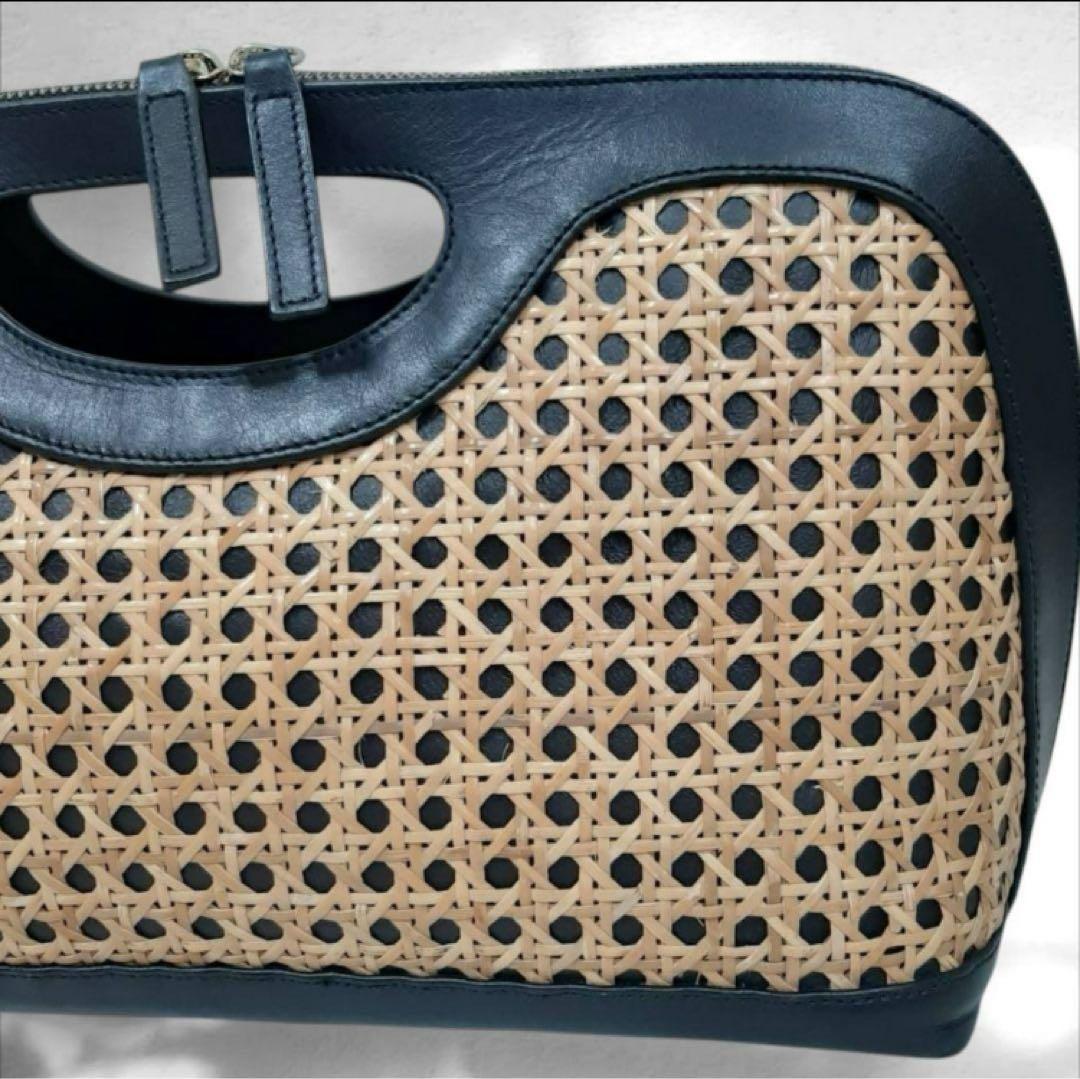 【PELLICO/ペリーコ】 レザー×ラフィア かごバッグ