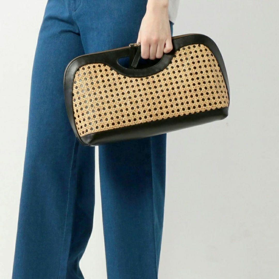 【PELLICO/ペリーコ】 レザー×ラフィア かごバッグ