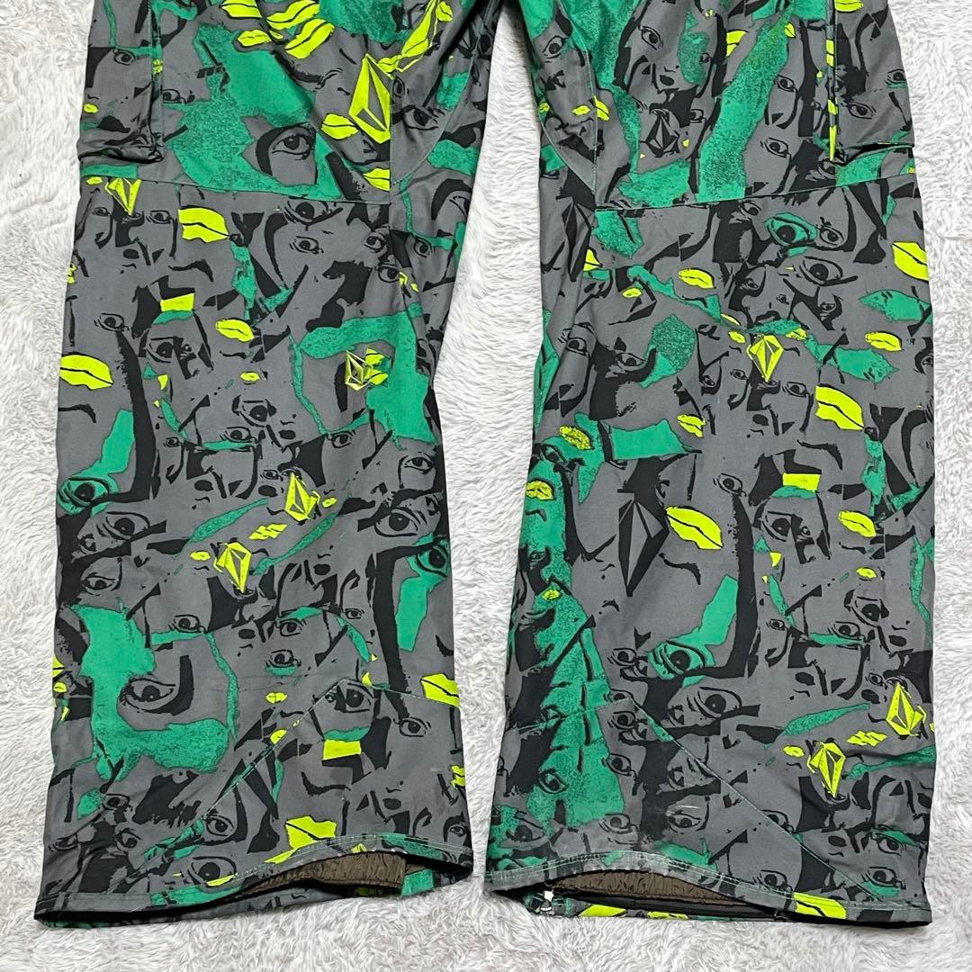 ボルコム　スキーウェア　ナイロンパンツ　総柄　ロゴ刺繍　タウンユース　XLサイズ