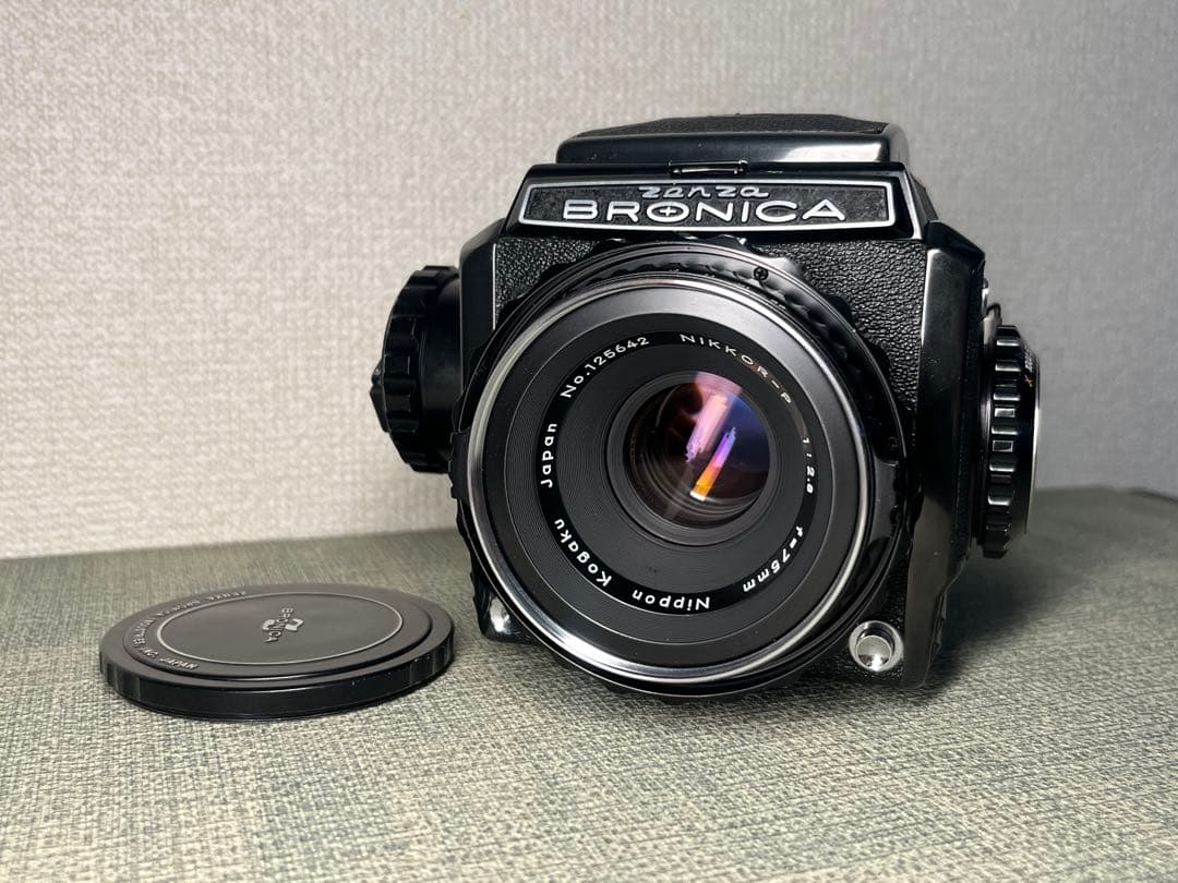 【ii】BRONICA S2 ブラック 中判カメラ 75mmレンズ付き