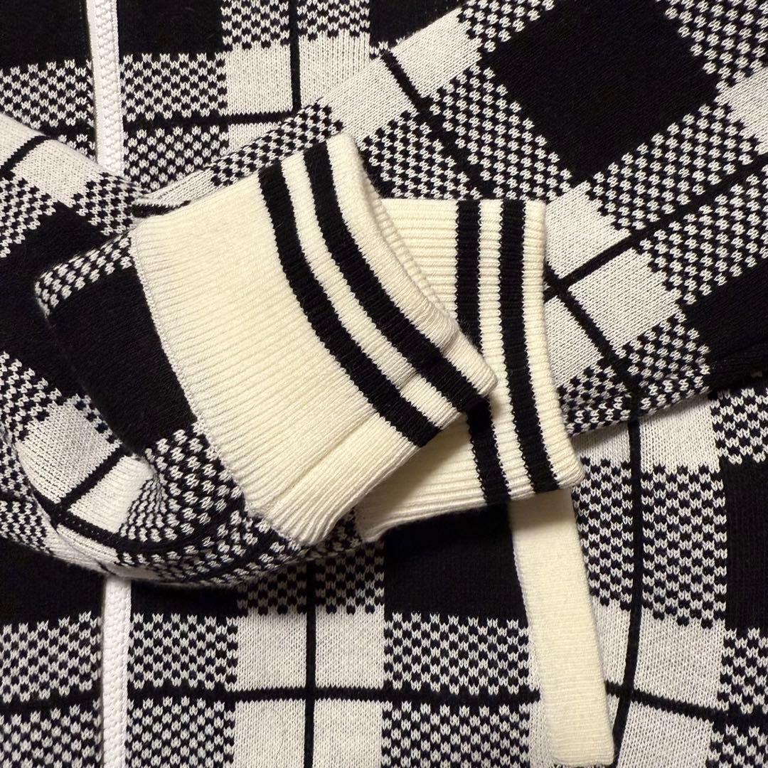 【美品】キャロウェイ callaway チェック柄ニットブルゾン Mサイズ
