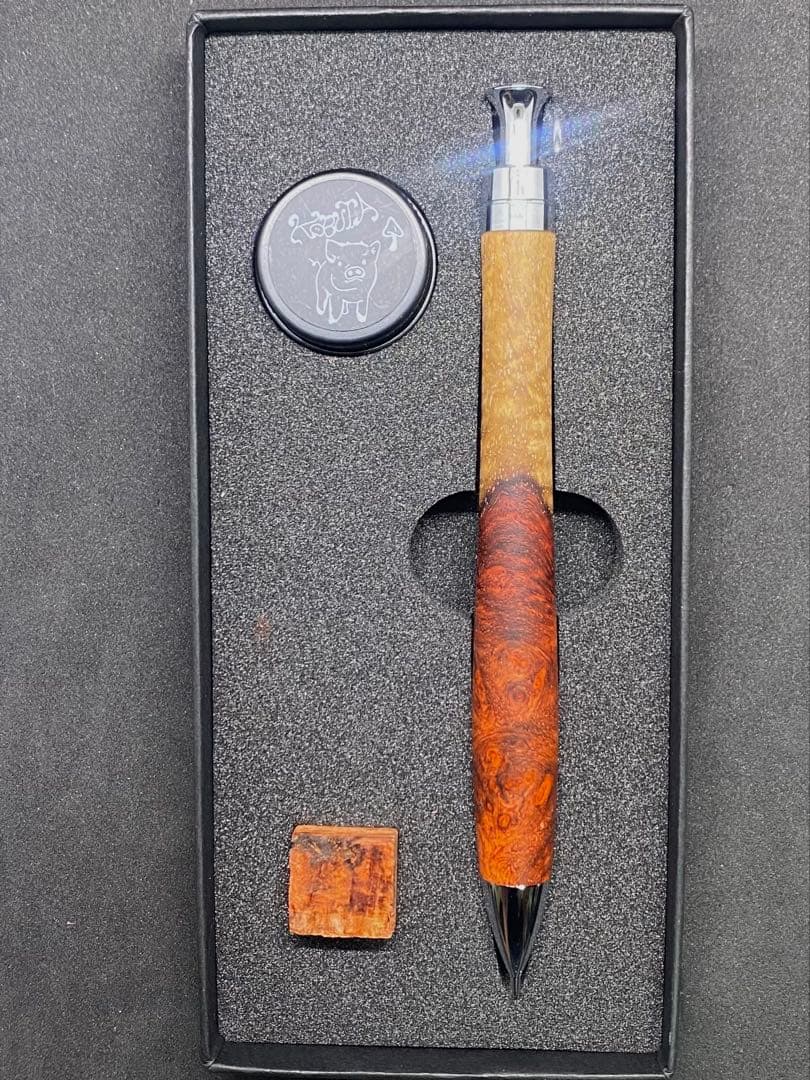 こぶた工房 シャープペンシル 極上花梨紅白 0.5mm