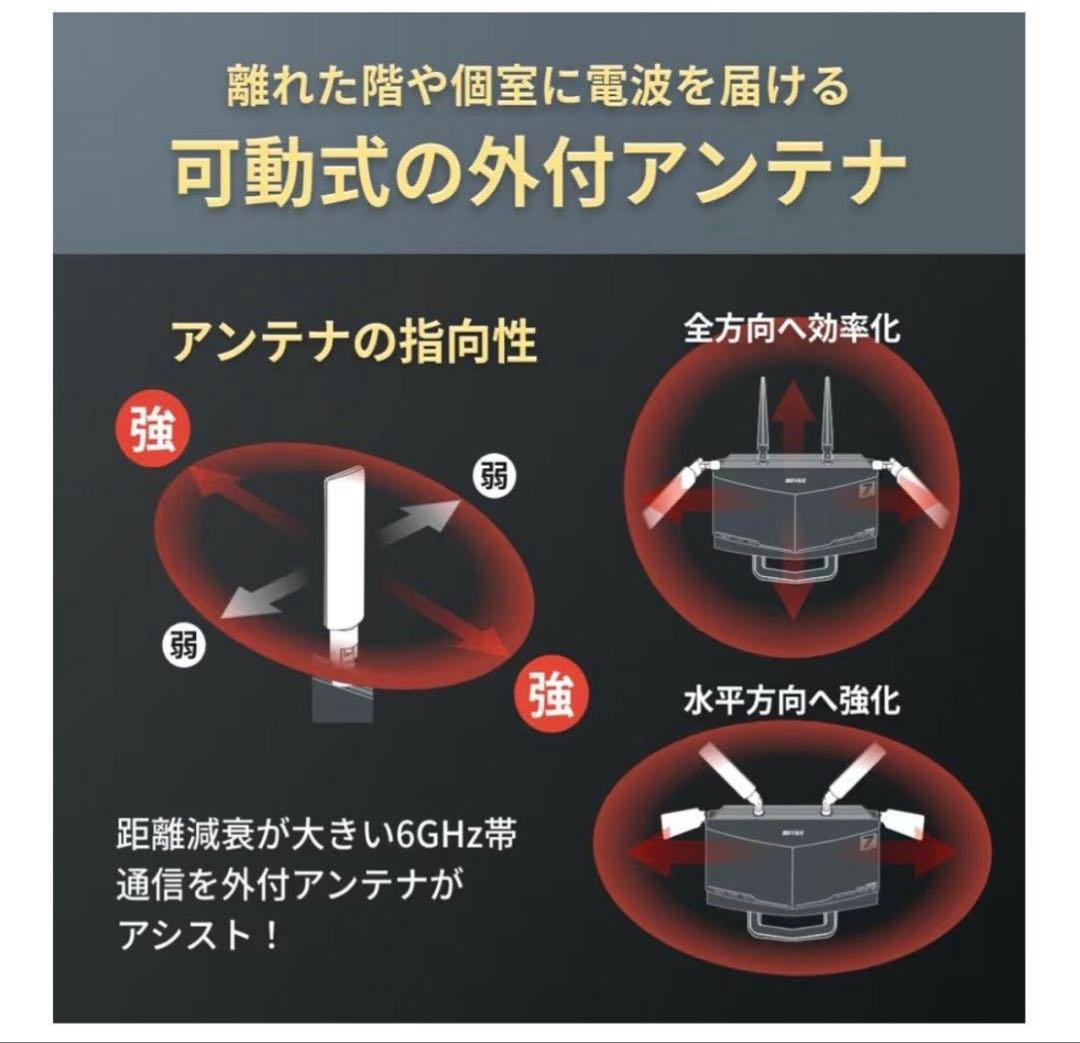 【新品】バッファロー WiFiルーター Wi-Fi7　WXR9300BE6P/N