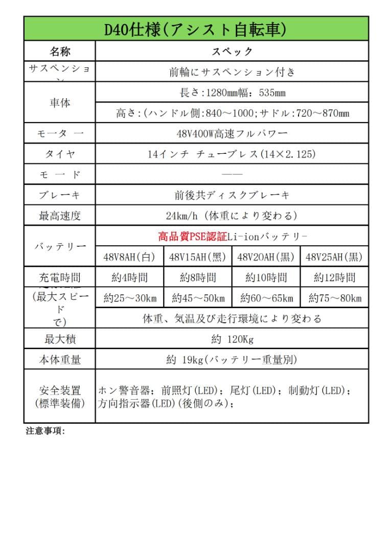 リッキーパパ様 新品48V8AH 電動自転車③　リミッター解除