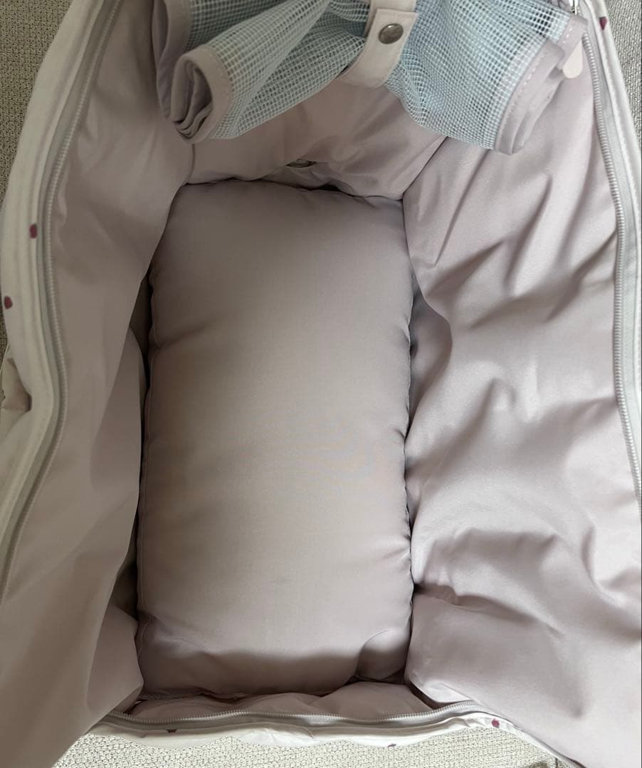 ジェラートピケ ストロベリー柄キルティングキャリーバック ペット 値下げ中