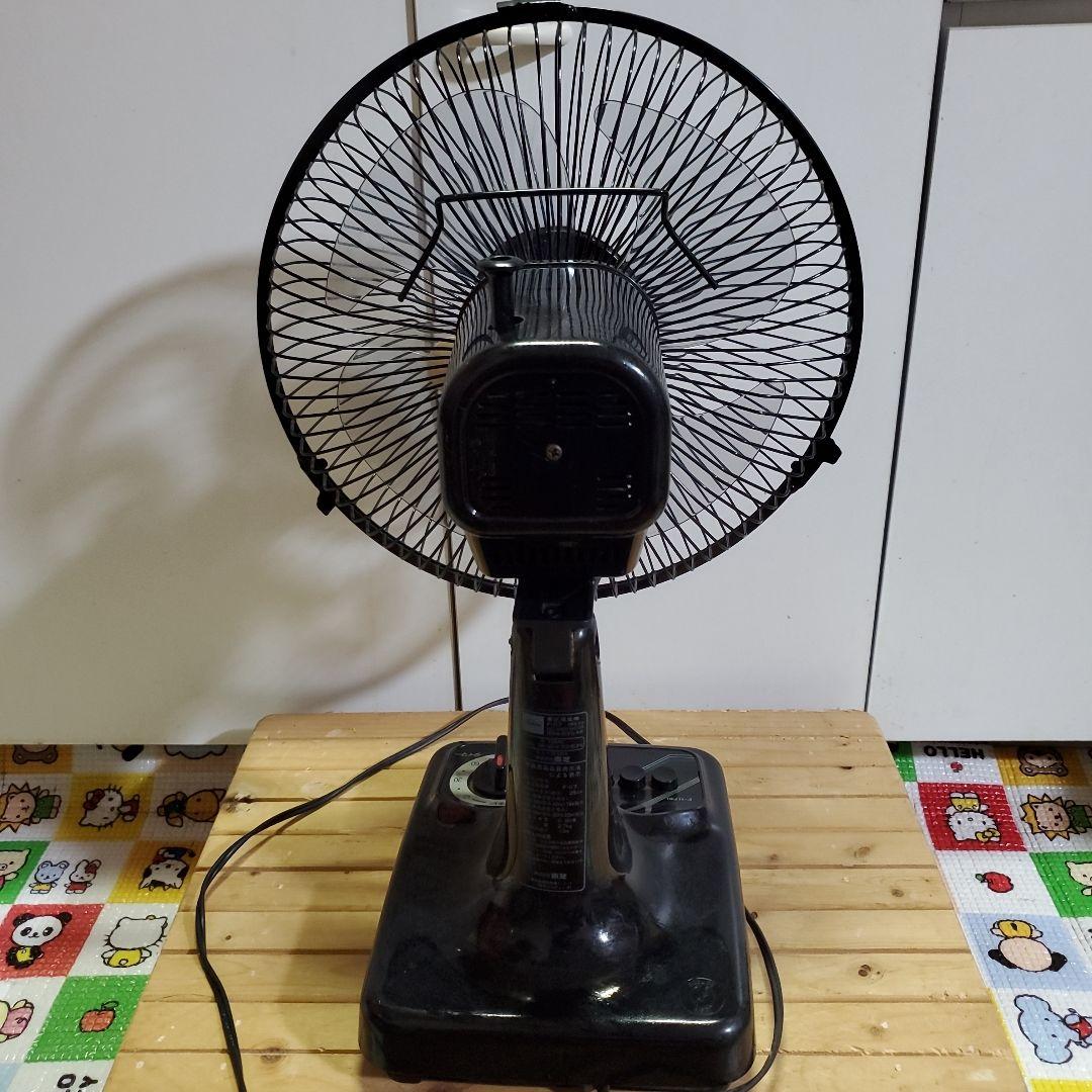 TOSHIBA　昭和レトロミニ扇風機　動作品　レア　まるで黒電話　漆黒　希少