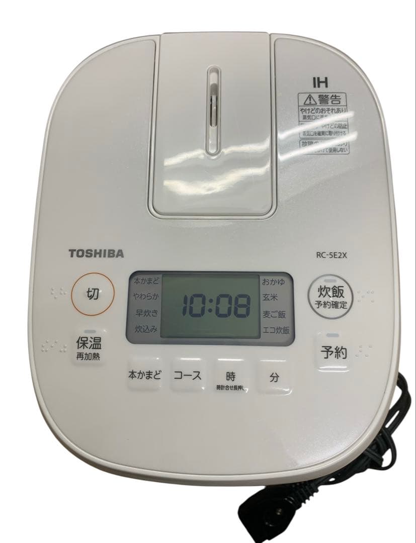 美品 2024年製 TOSHIBA 炊飯器 3合炊き RC-5E2X ホワイト