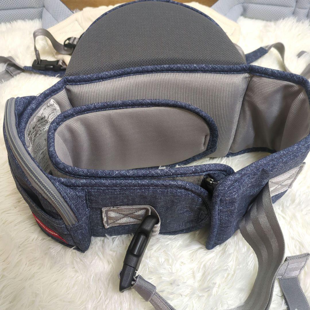 ポグネー × ミキハウス 抱っこ紐 デニム調