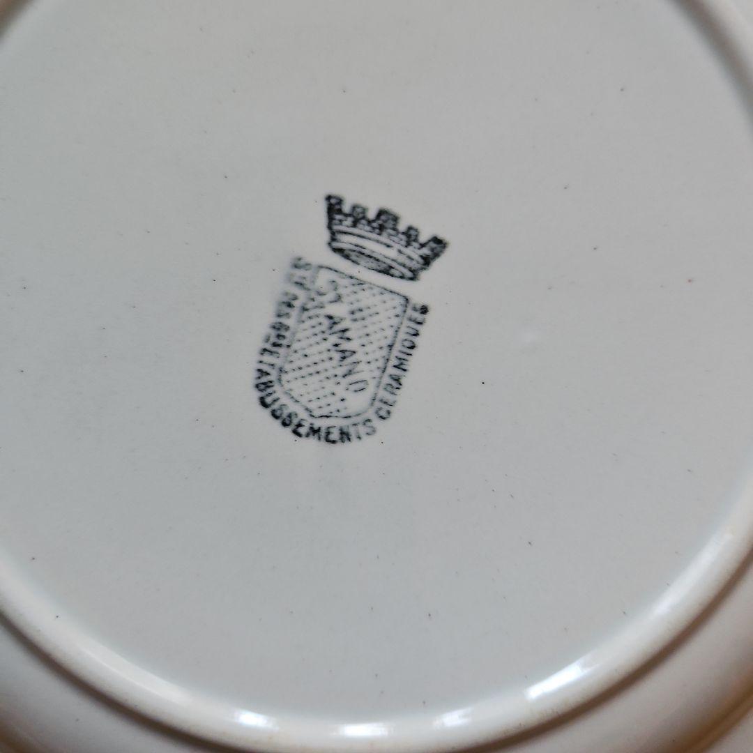 フルーツ柄デザートプレート3枚セット　サンタマン製　フランス蚤の市　美品