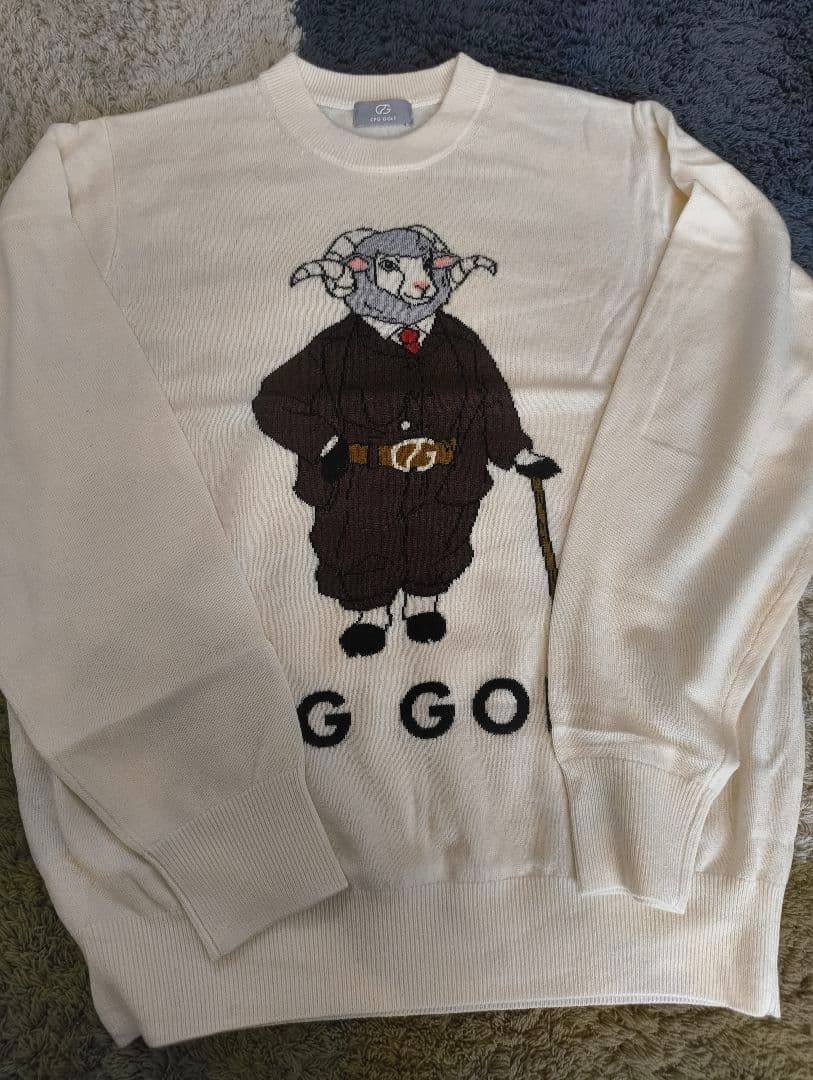 シーピージーゴルフ　羊グラフィックインターシャニット