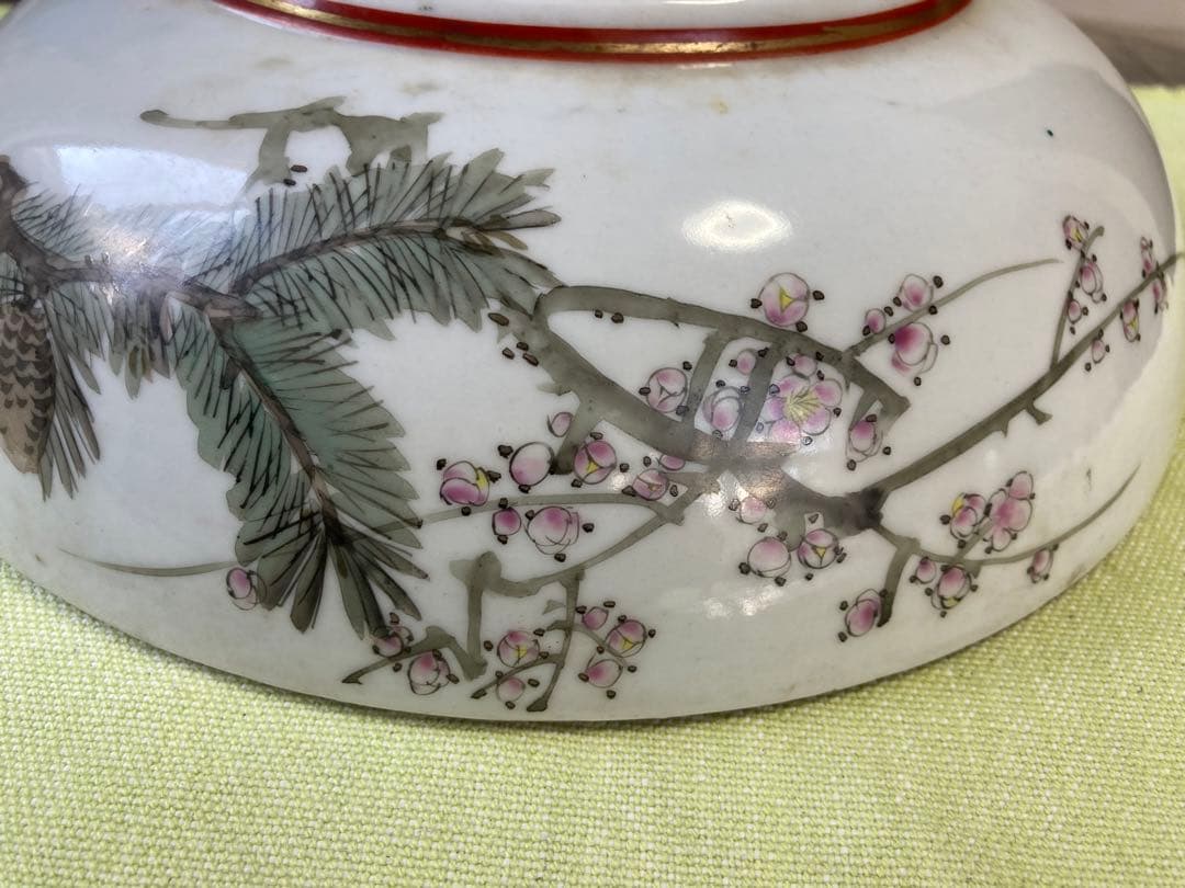 九谷焼の大きな鉢3枚 骨董 レトロ