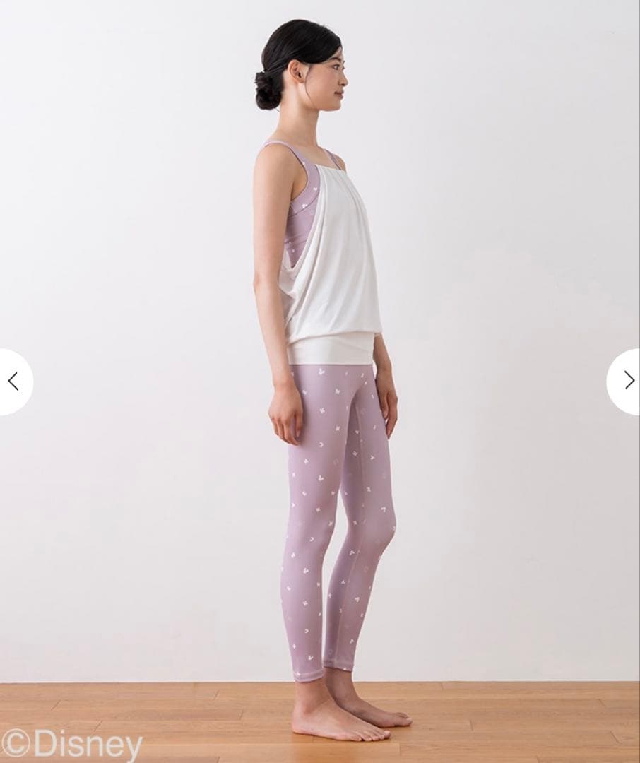 新品【SUKALA】レイヤードタンク＆レギンスセットアップ(LL/ミニーマウス)