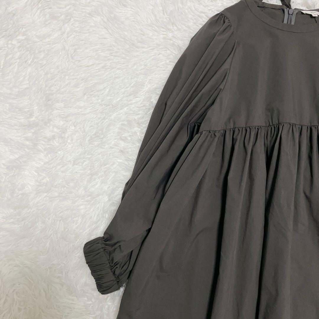 美品 ヨリ パフスリーブブラウス　yori 38 バックリボン フレア ギャザー