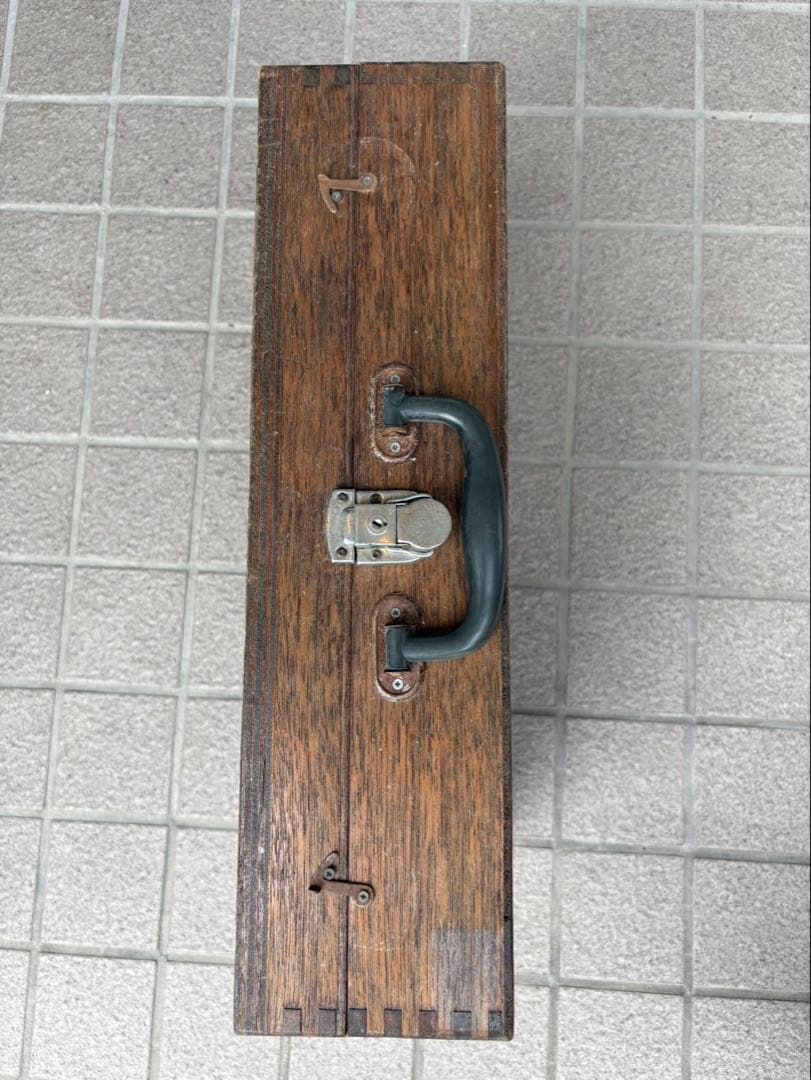 昭和レトロ&アンティーク! 背筋力計.木箱ケース! 希少!レア!