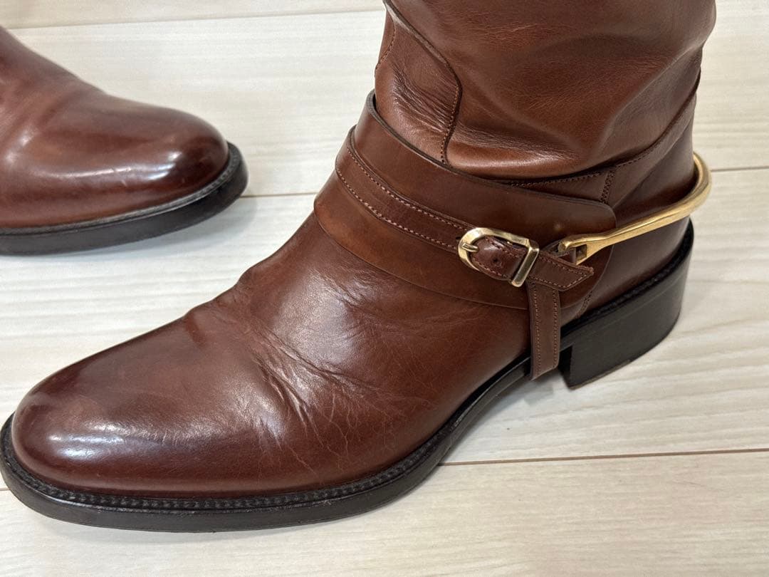 お正月限定価格！SARTORE ジョッキーロングブーツ本革　イタリア製　35.5