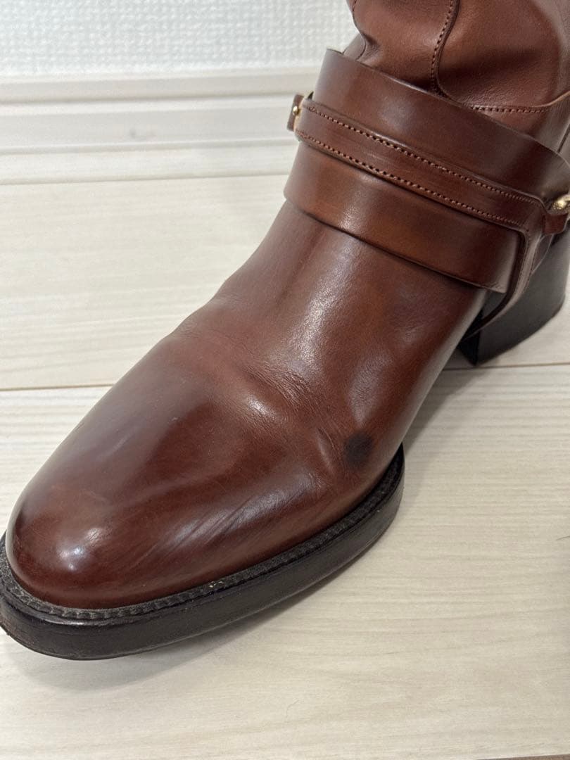 お正月限定価格！SARTORE ジョッキーロングブーツ本革　イタリア製　35.5