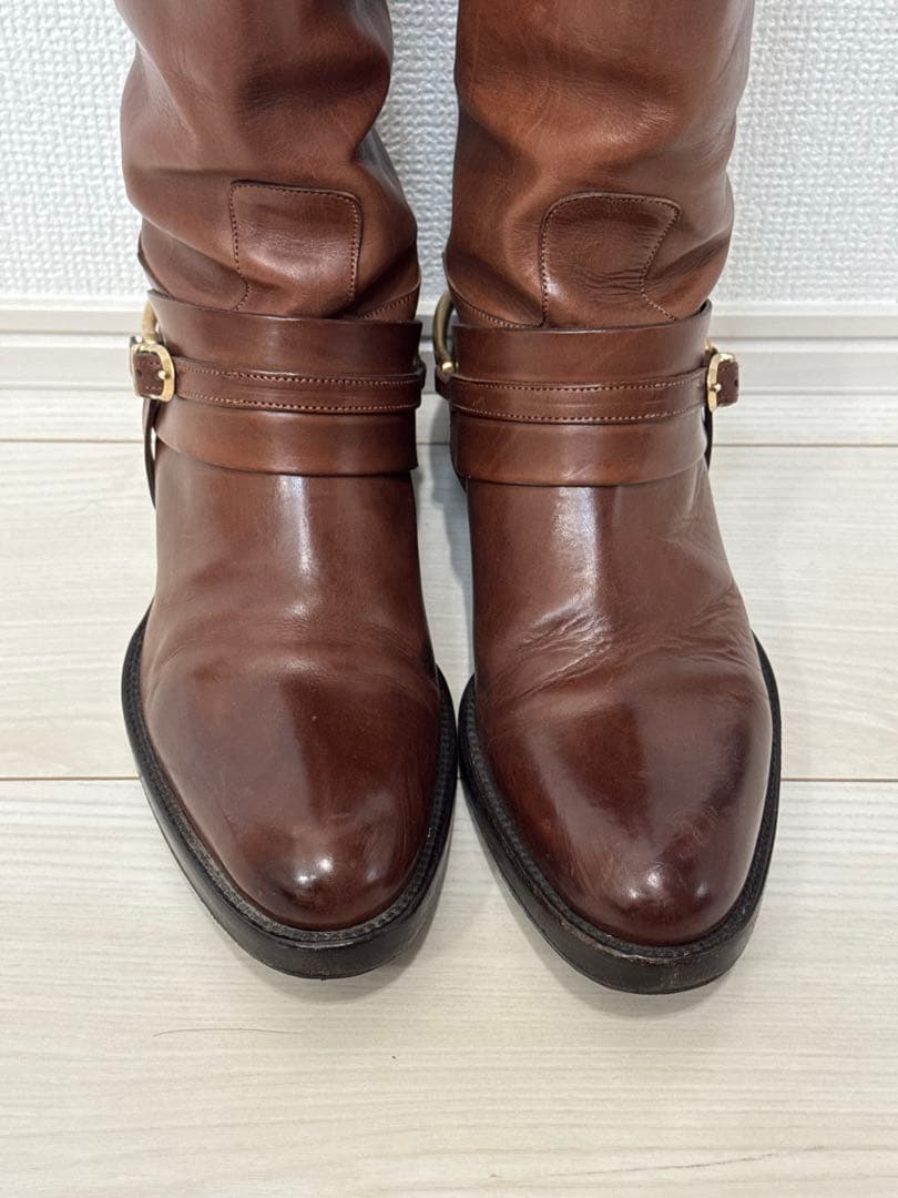 お正月限定価格！SARTORE ジョッキーロングブーツ本革　イタリア製　35.5