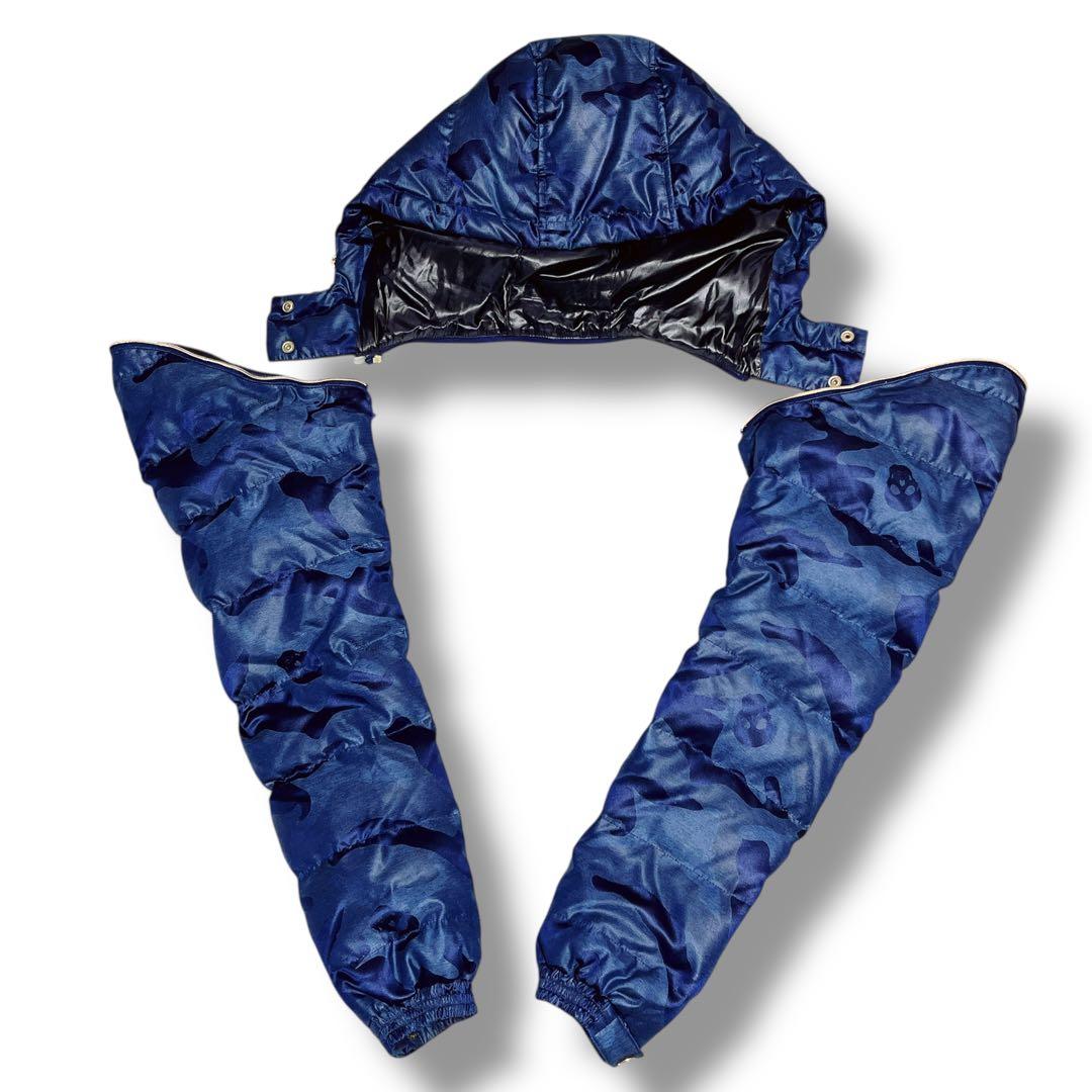 美品✨マークアンドロナ 4way ダウンジャケット ベスト レディース 紺 S