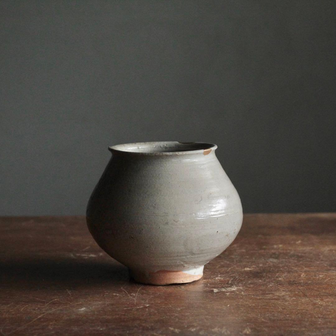 李朝 堅手 塩笥壷 朝鮮美術 古美術 古道具 李朝白磁 アンティーク