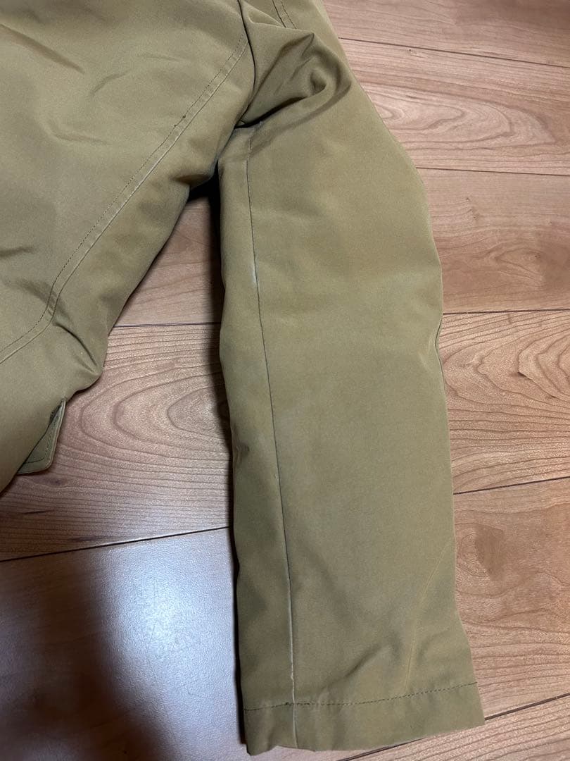 【美品】DANTON/ダントンダウンコートJD-8634LASカーキ42