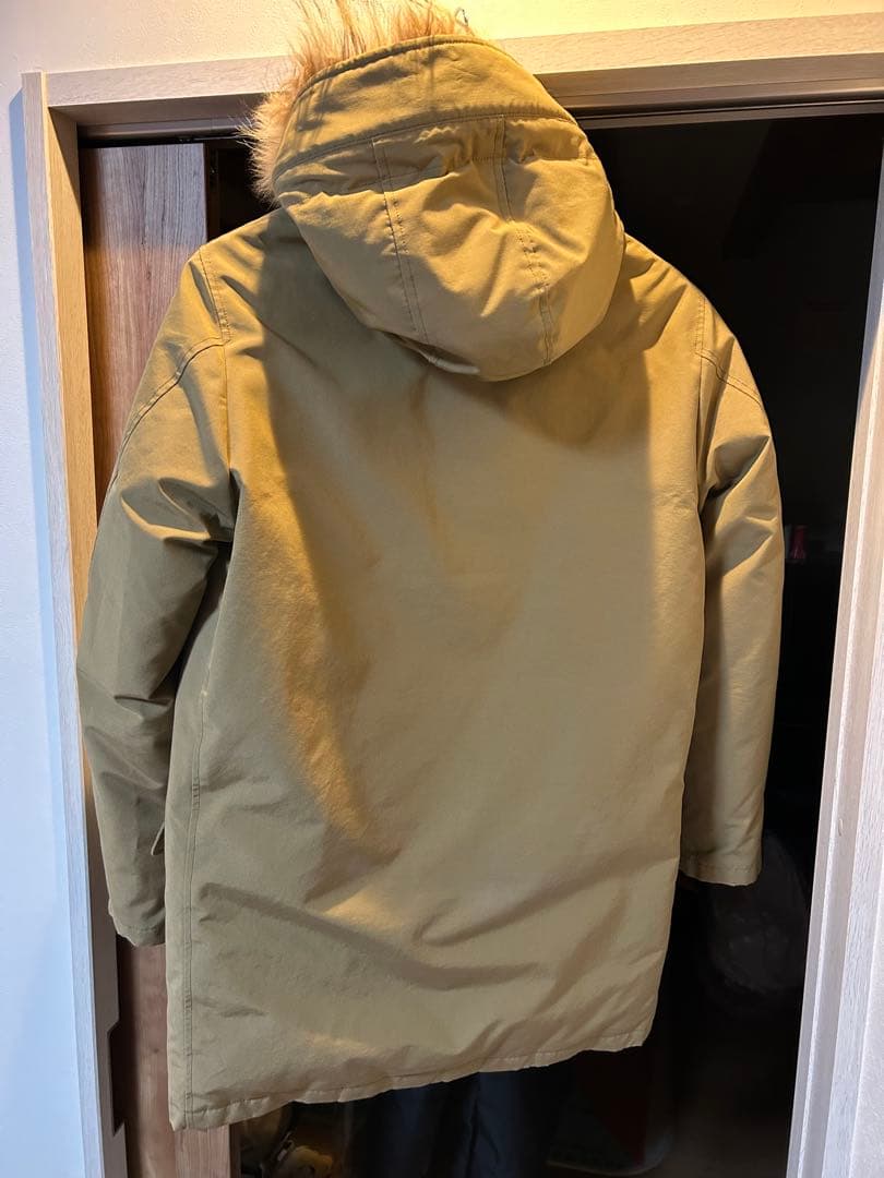 【美品】DANTON/ダントンダウンコートJD-8634LASカーキ42