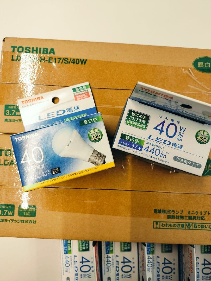 東芝 LED電球 E17型 40W相当　昼白色　26 個セット