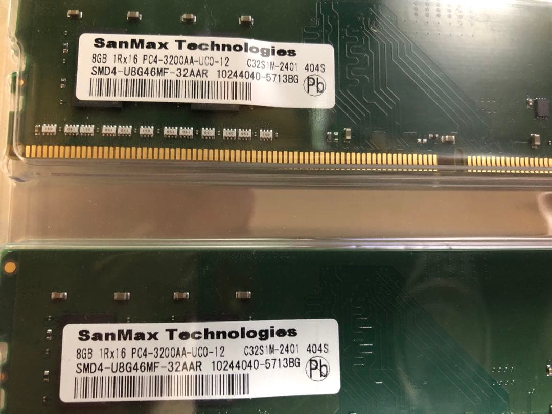 SanMax DDR4-3200 16GB (8GB×2枚) 動作確認済