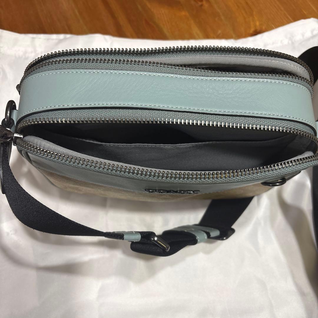 COACH ショルダーバッグ ベージュ/水色