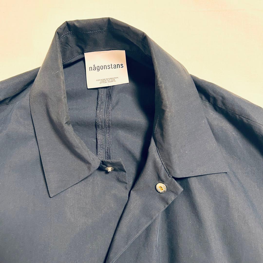 nagonstans SOLOTEX ウェザーコーチシャツジャケットネイビー38