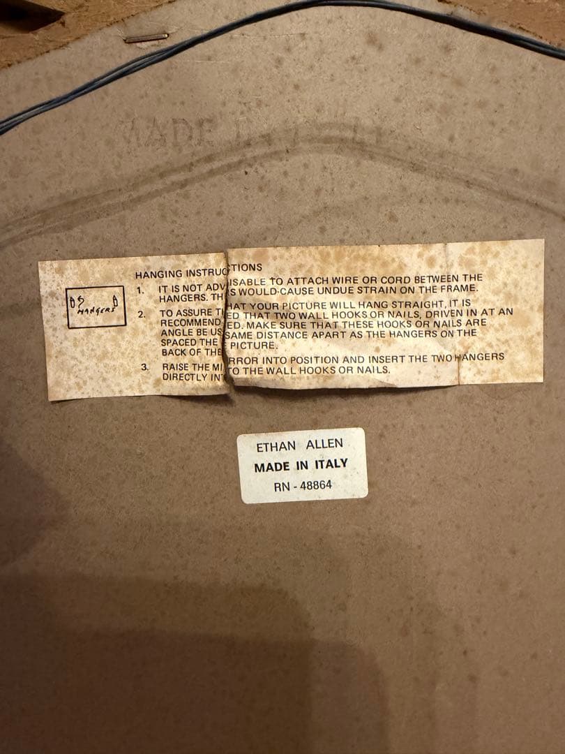 Ethan Allen イーセンアーレン ヴィンテージミラー　イタリア製
