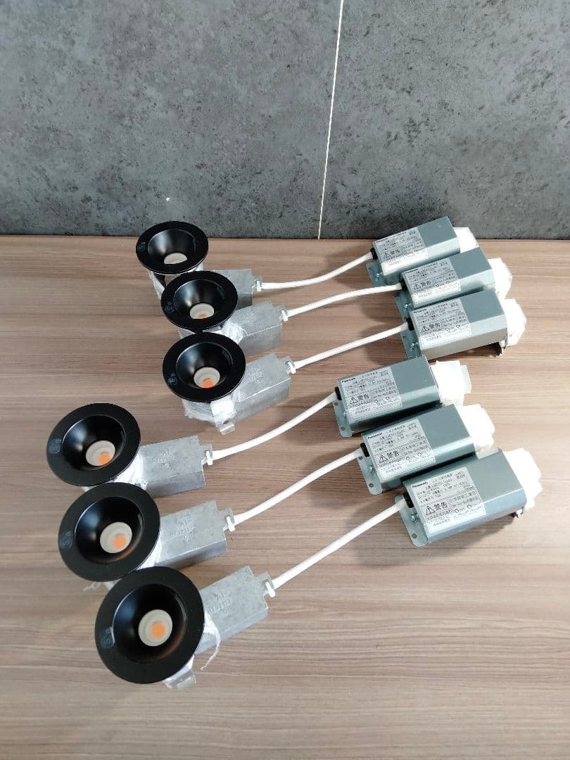 Panasonic 黒のダウンライト 6個セット22年製(Z-2504JK3)