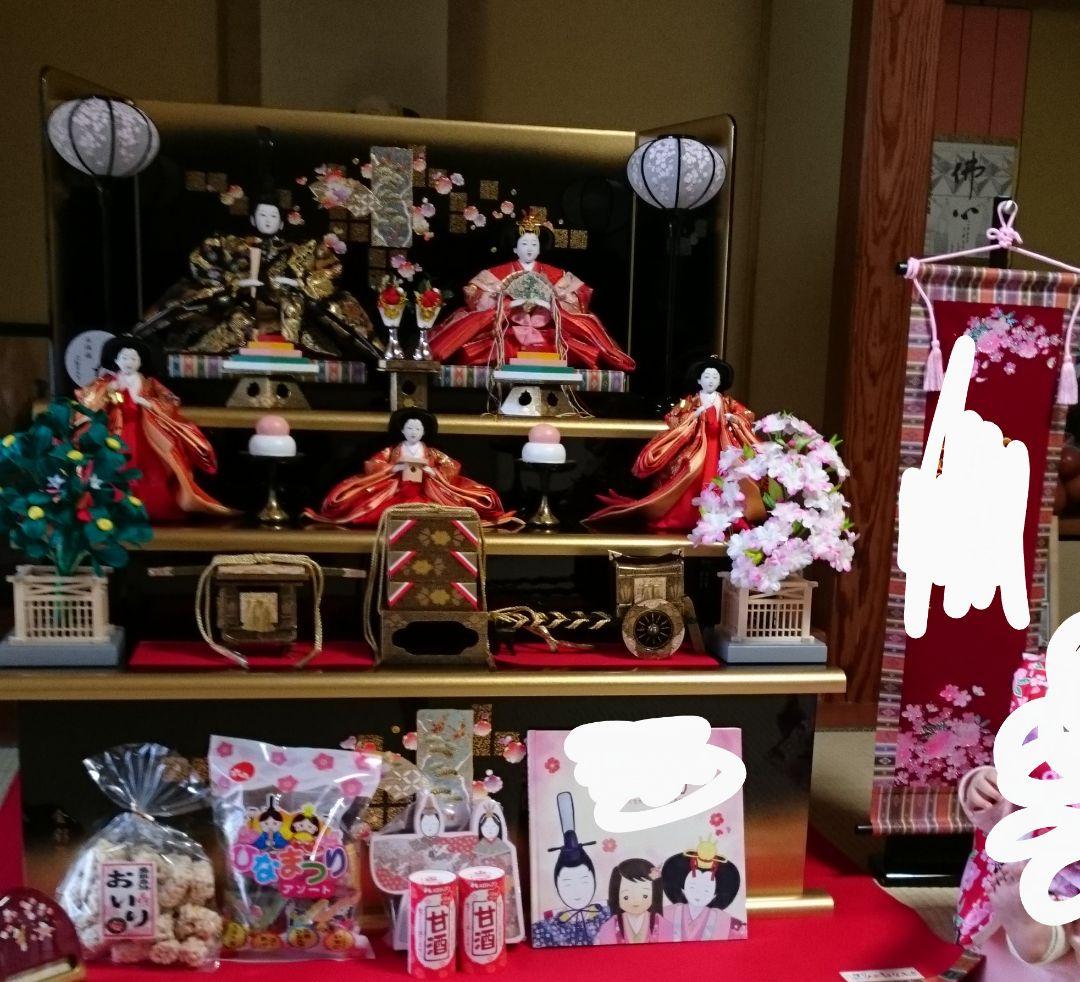 はなふさ　雛人形三段飾り京都西陣織１番