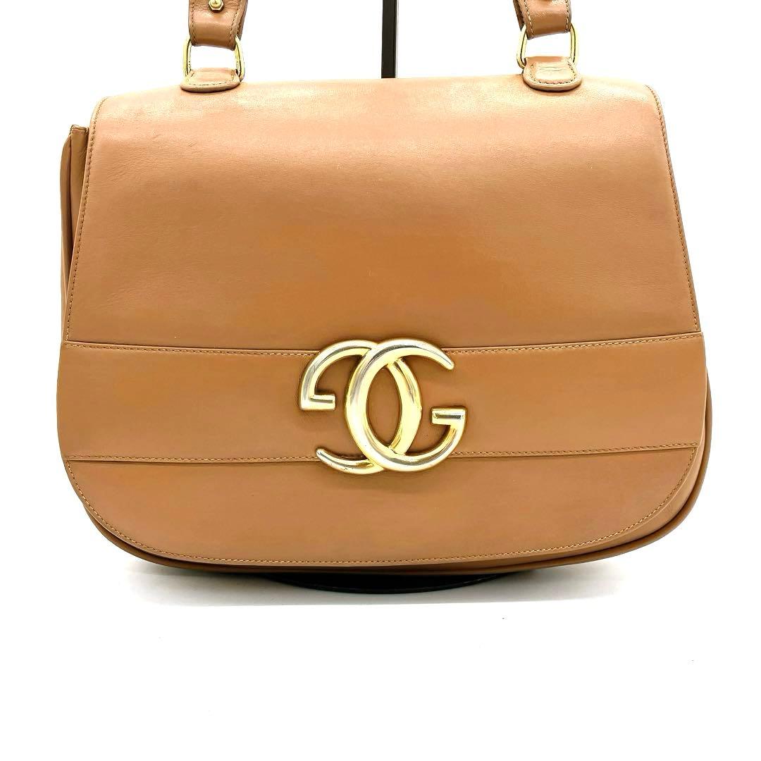 【GUCCI】ショルダーバッグ　マーモント　GG金具　ライトブラウン