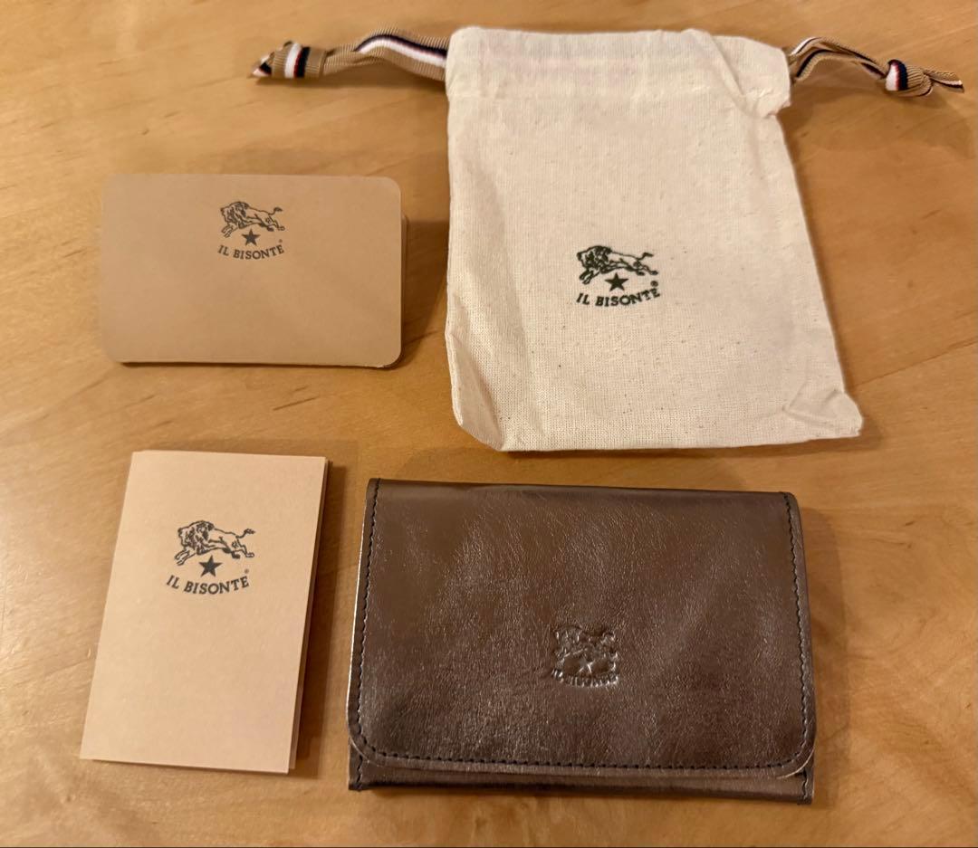 【新品未使用】イルビゾンテ 名刺入れ ブロンズ IL BISONTE