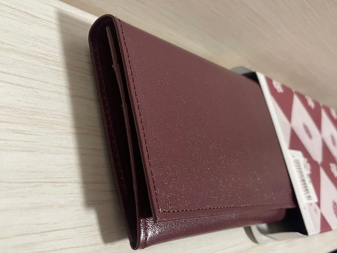 皇居　宮内庁売店　長財布　臙脂色　　ワインレッド　ボルドー　本皮　本革