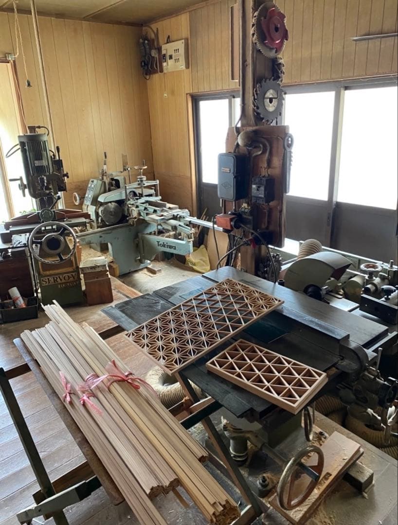 ⑤組子細工　衝立　パーテーション　伝統工芸品